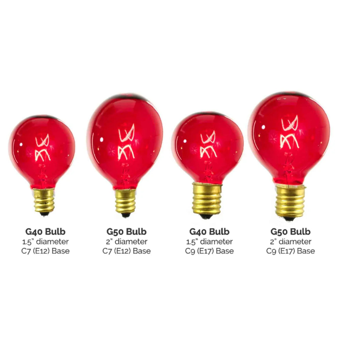 RED G50 LIGHT BULBS