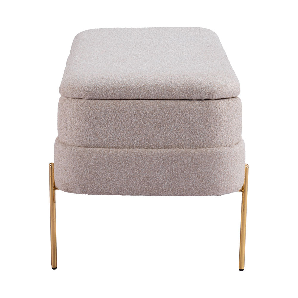 LEBRETON STORAGE BENCH OATMEAL BEIGE