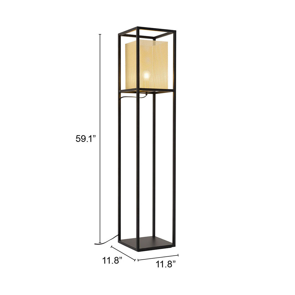 YVES FLOOR LAMP GOLD & BLACK