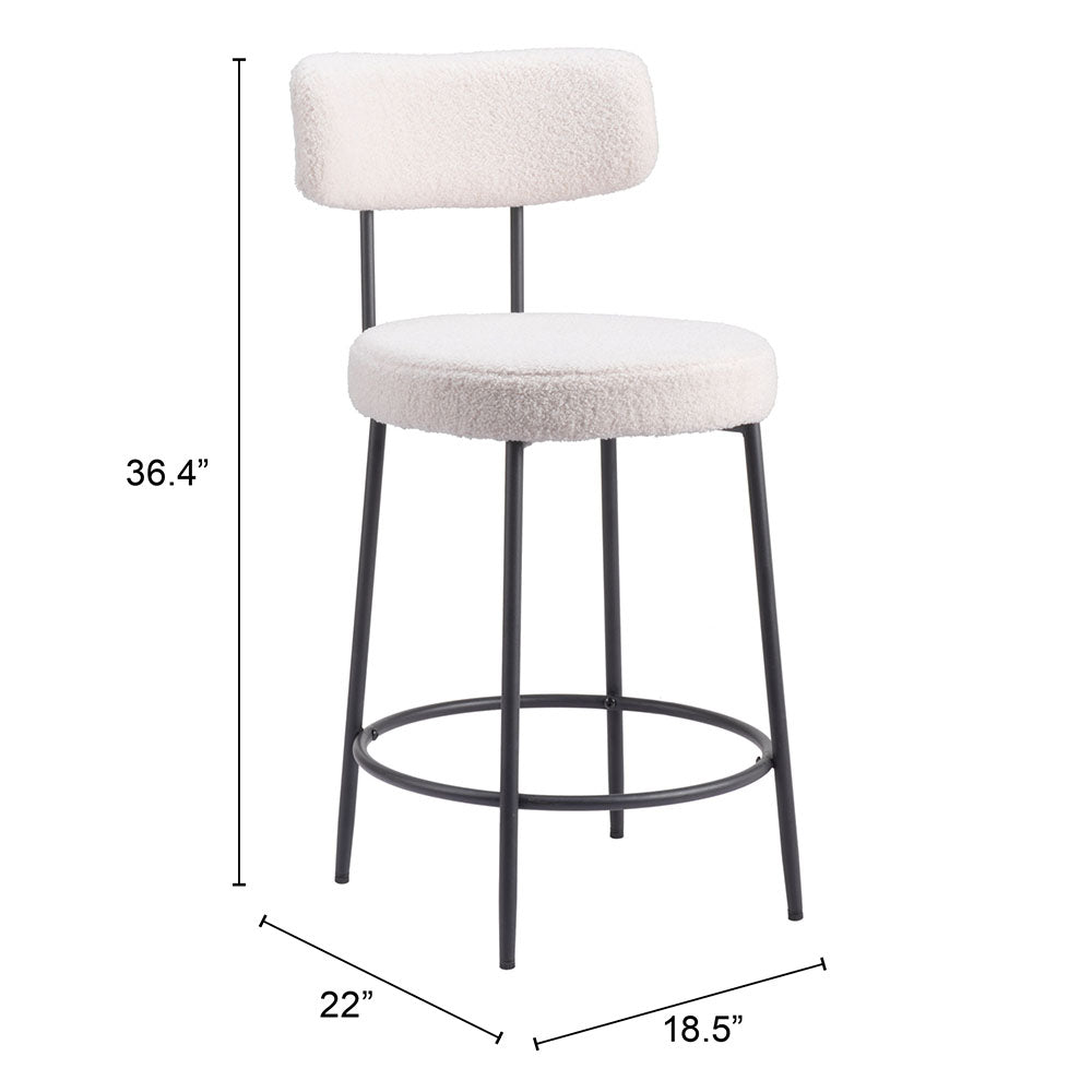 BLANCA COUNTER STOOL IVORY
