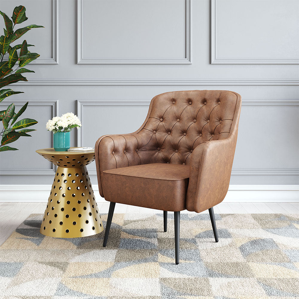 TASMANIA ACCENT CHAIR VINTAGE BROWN