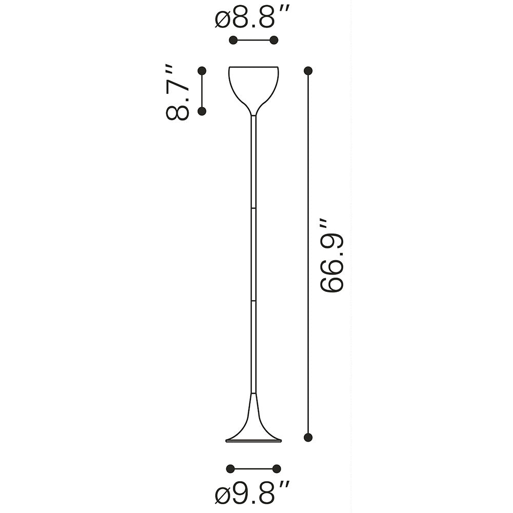 NEUTRINO FLOOR LAMP CHROME