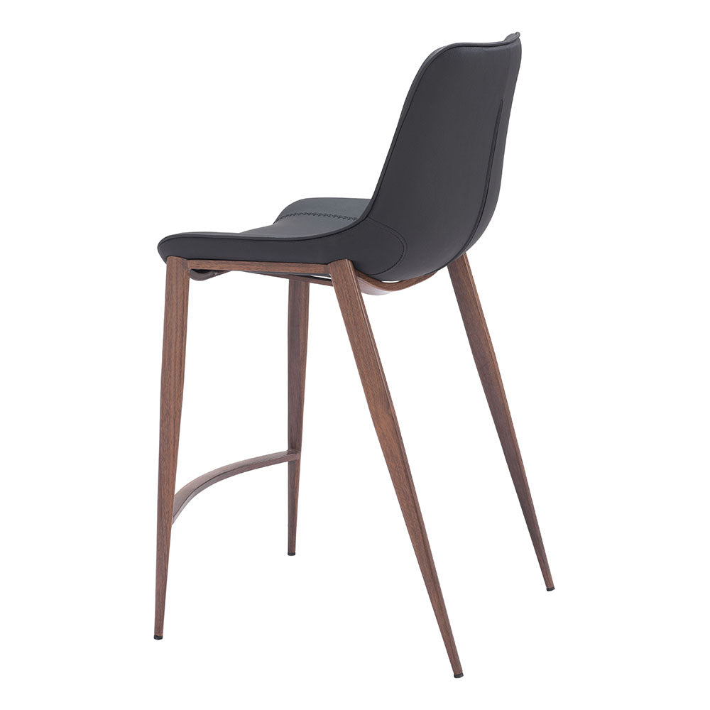 MAGNUS COUNTER STOOL BLACK & WALNUT