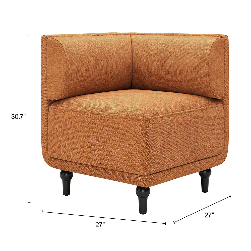 MALBEN CORNER CHAIR BROWN