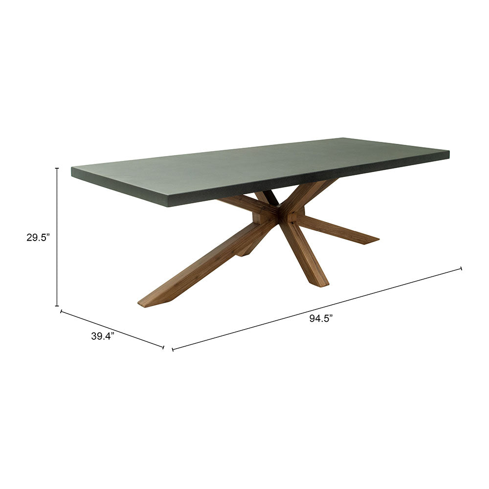 SUAN RECTANGULAR DINING TABLE GRAY