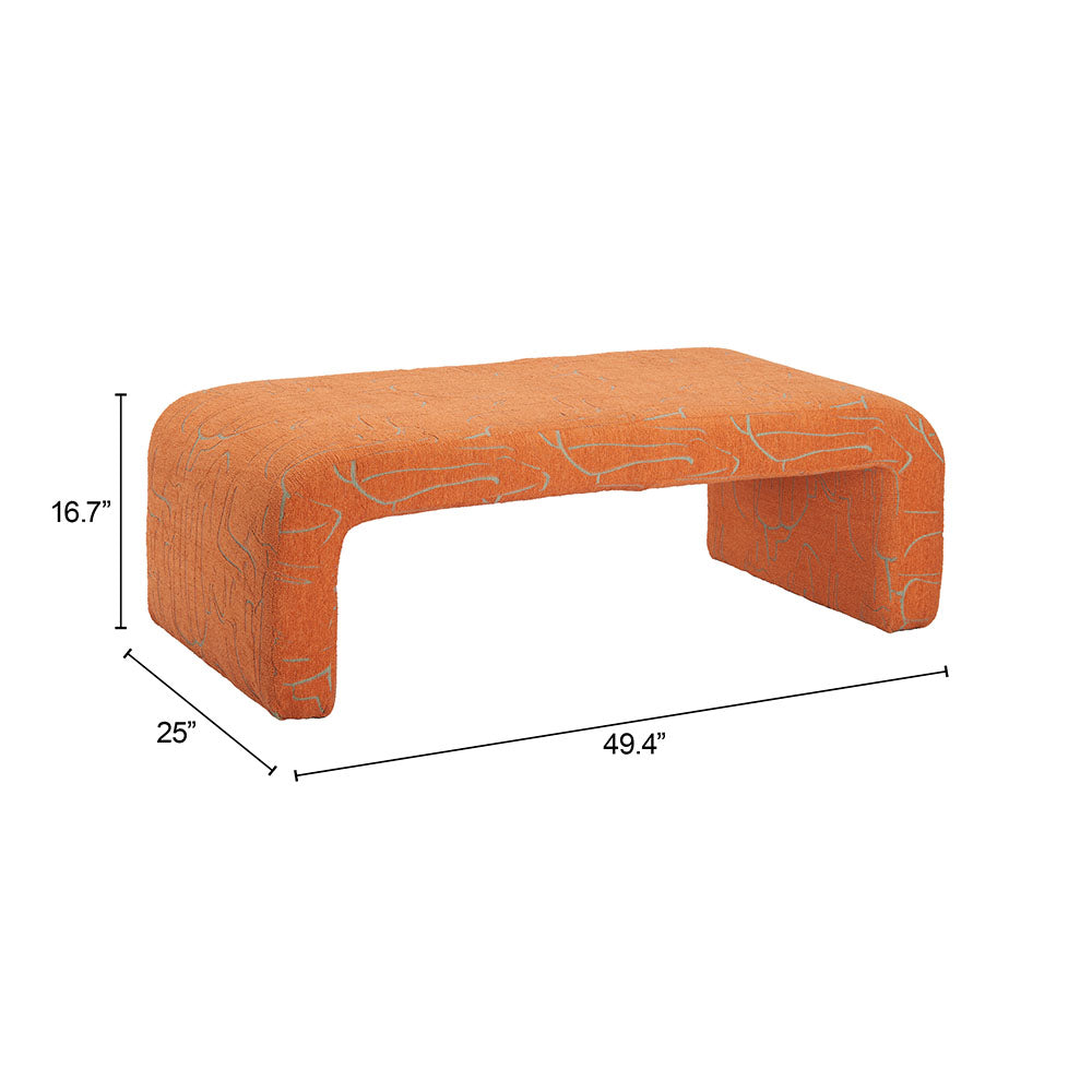 NENDO BENCH ABSTRACT ORANGE