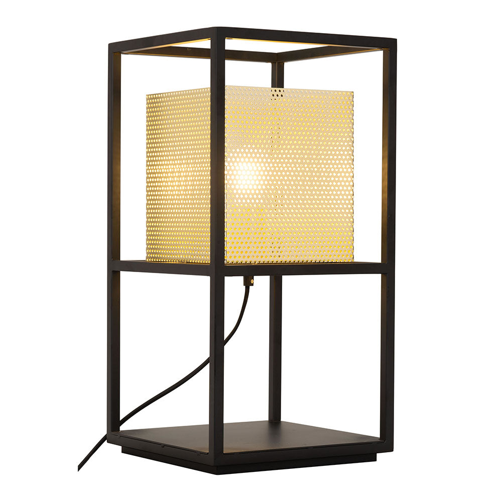 YVES TABLE LAMP GOLD & BLACK