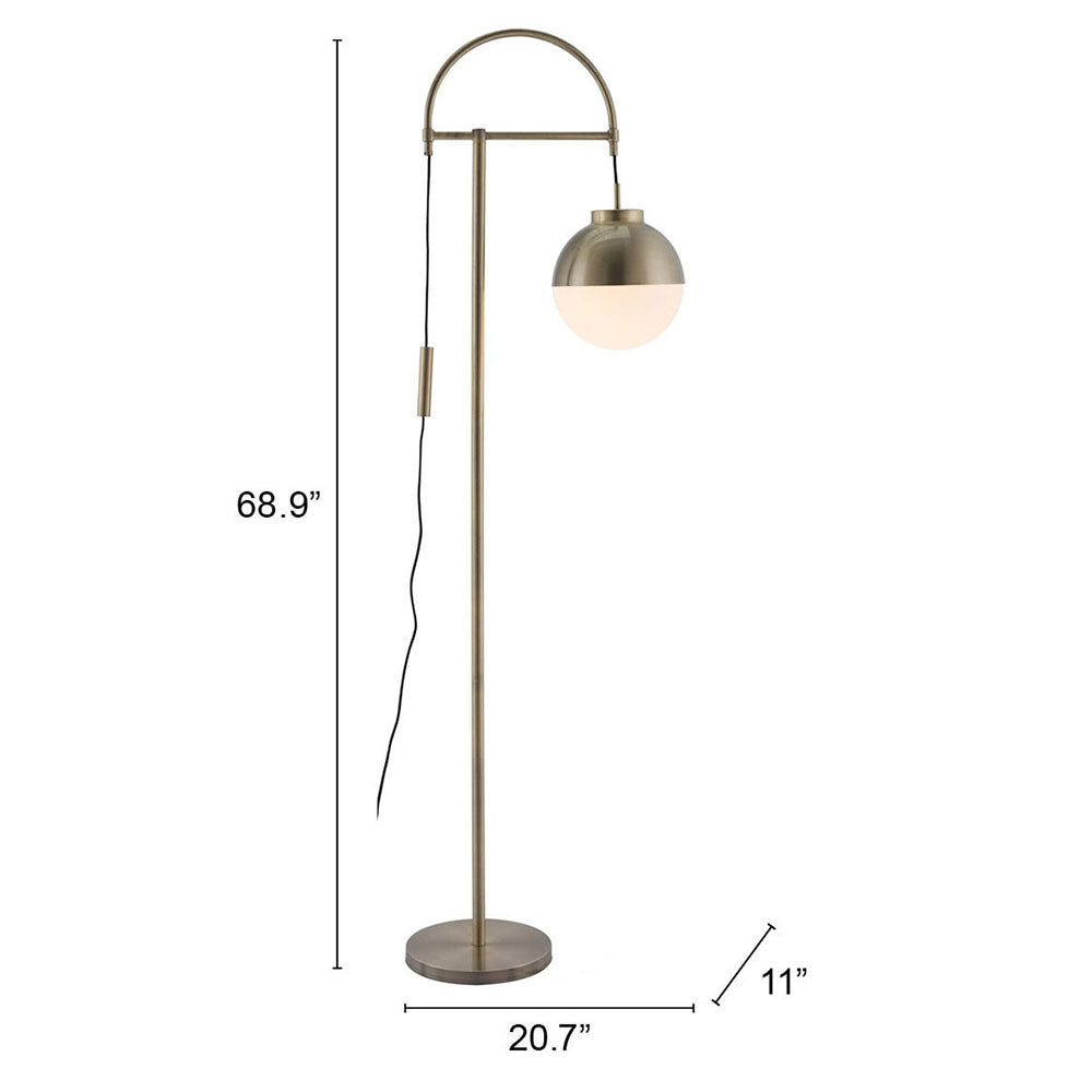 WATERLOO FLOOR LAMP WHITE & BRONZE