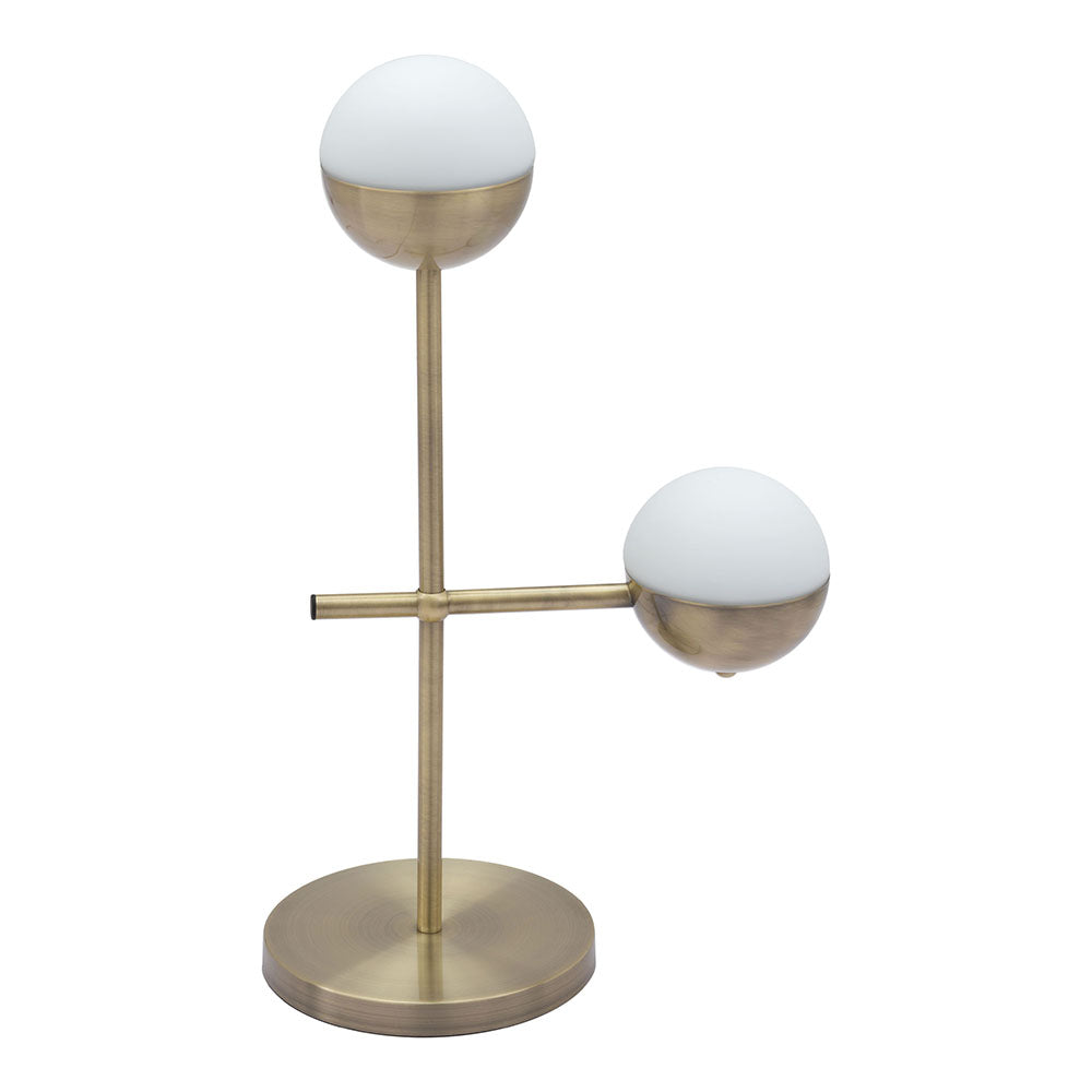 WATERLOO TABLE LAMP WHITE & BRONZE
