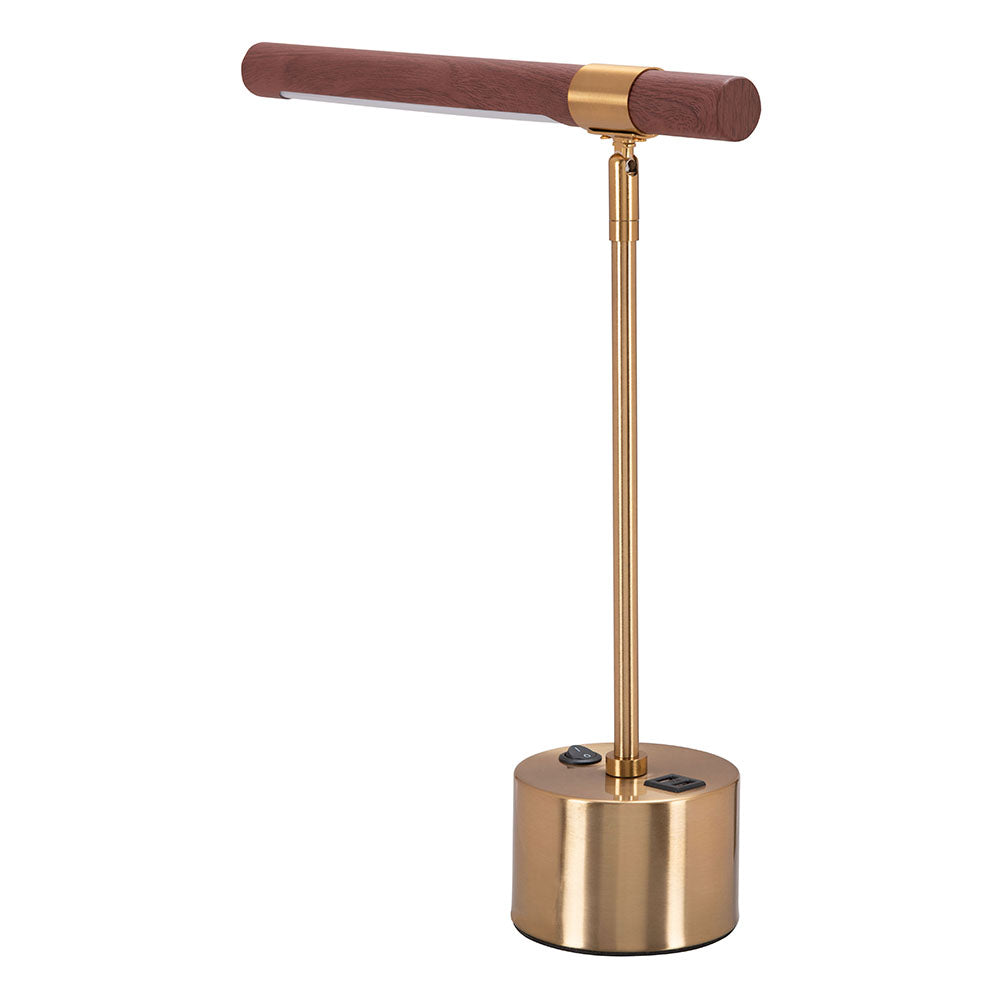 KIPPY TABLE LAMP BROWN & BRASS