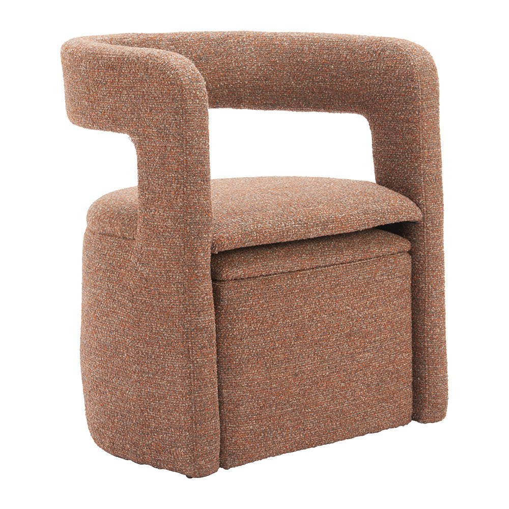 ATRIA ACCENT CHAIR & OTTOMAN TAWNY BROWN