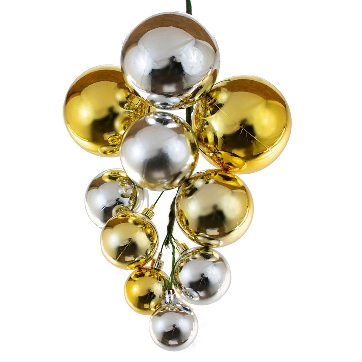 SHINY GOLD & SILVER BALL CLUSTER