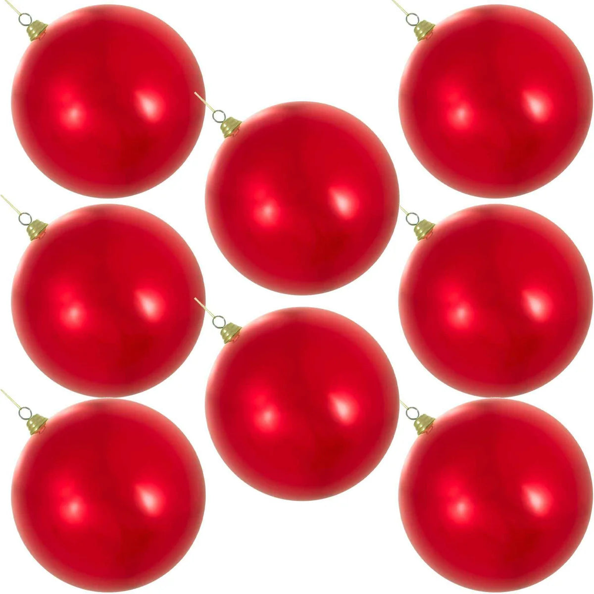 SHINY RED & GOLD BALL ORNAMENTS