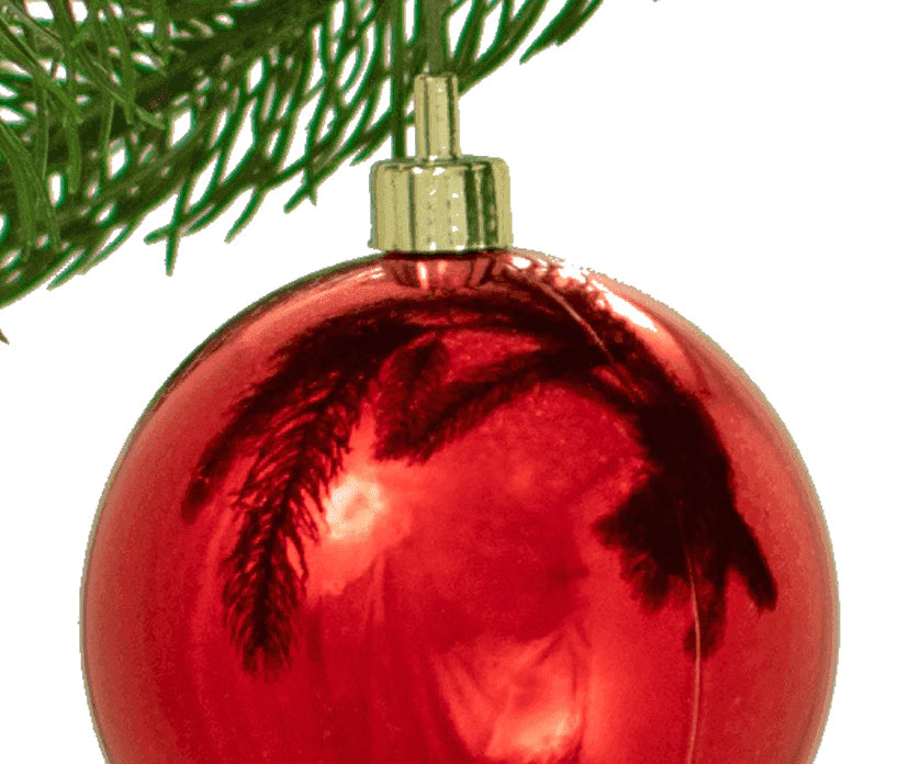 SHINY RED & GOLD BALL ORNAMENTS