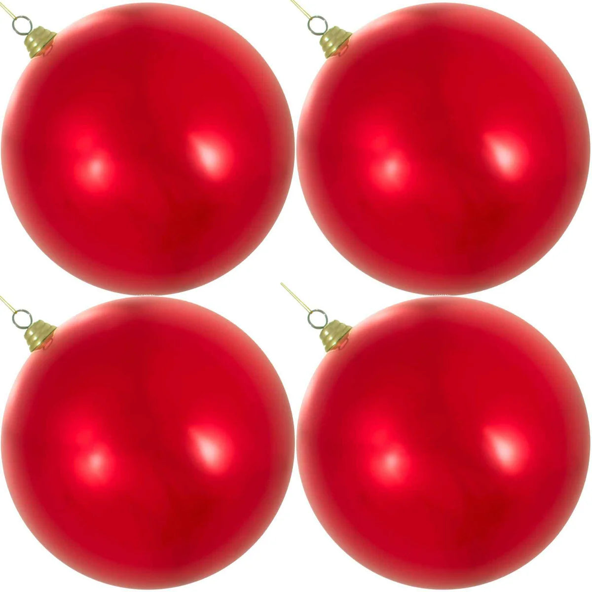 SHINY RED & GOLD BALL ORNAMENTS
