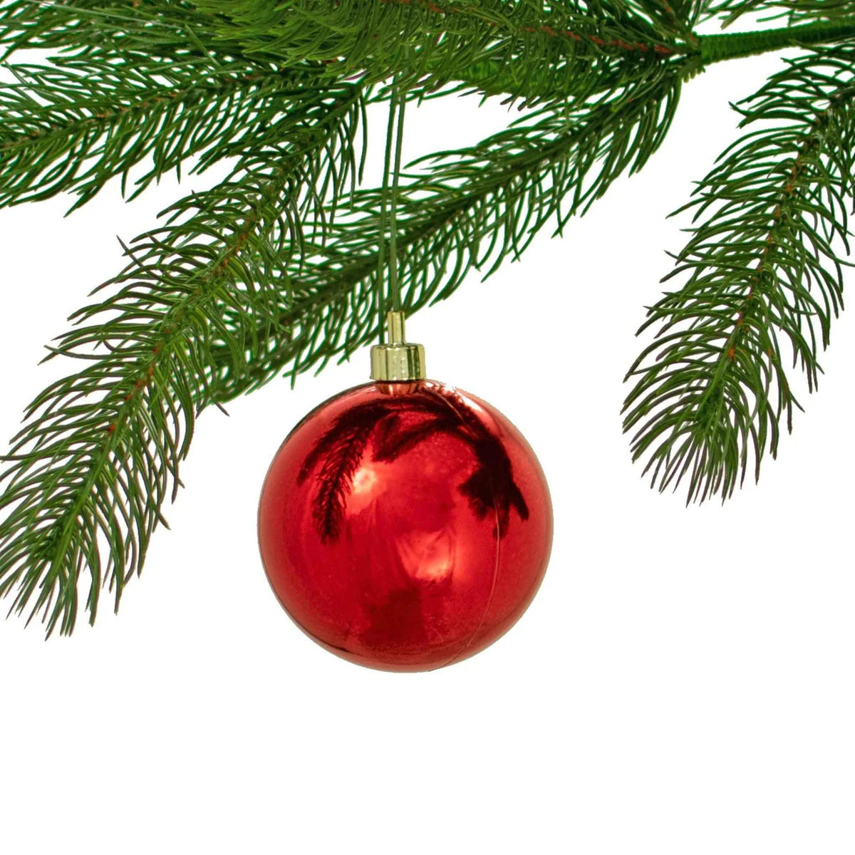 SHINY RED & GOLD BALL ORNAMENTS