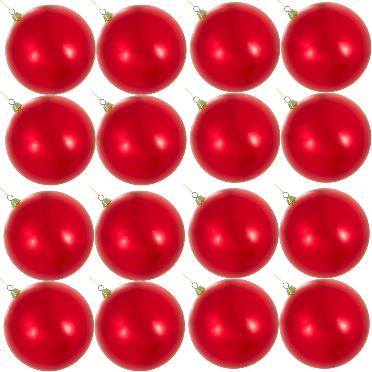 SHINY RED & GOLD BALL ORNAMENTS