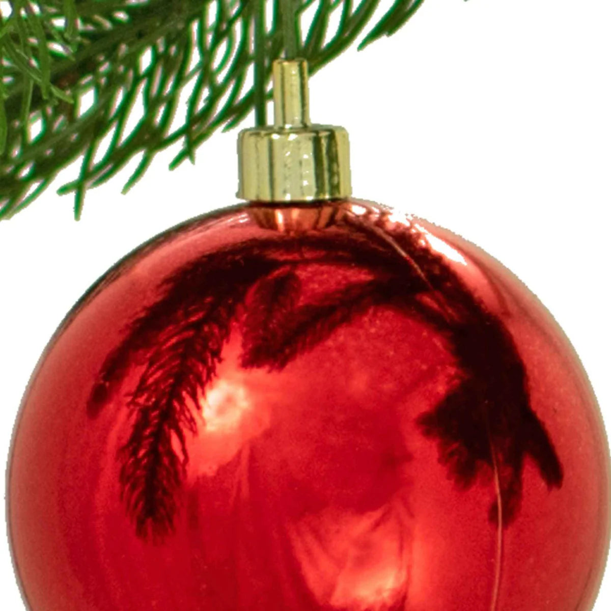 SHINY RED & GOLD BALL ORNAMENTS