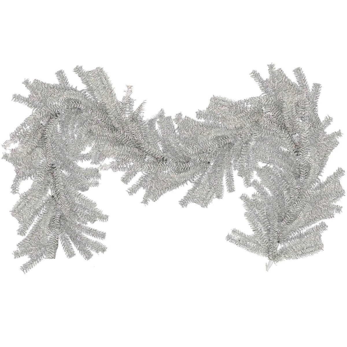 SILVER 1IN BRUSH CHRISTMAS GARLAND