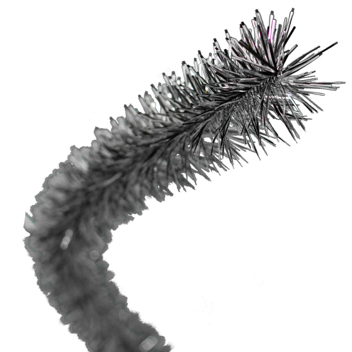 SILVER & BLACK TINSEL GARLAND