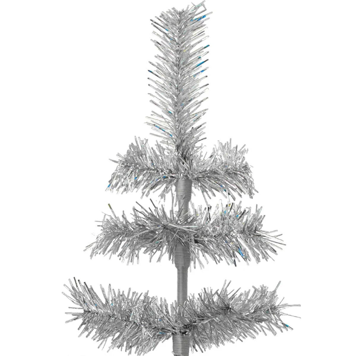 SILVER TINSEL CHRISTMAS TREE
