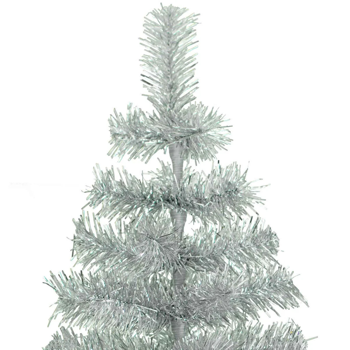 SILVER TINSEL CHRISTMAS TREE
