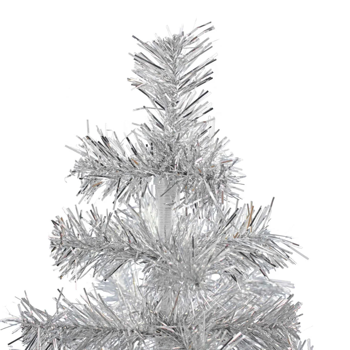 SILVER TINSEL CHRISTMAS TREE