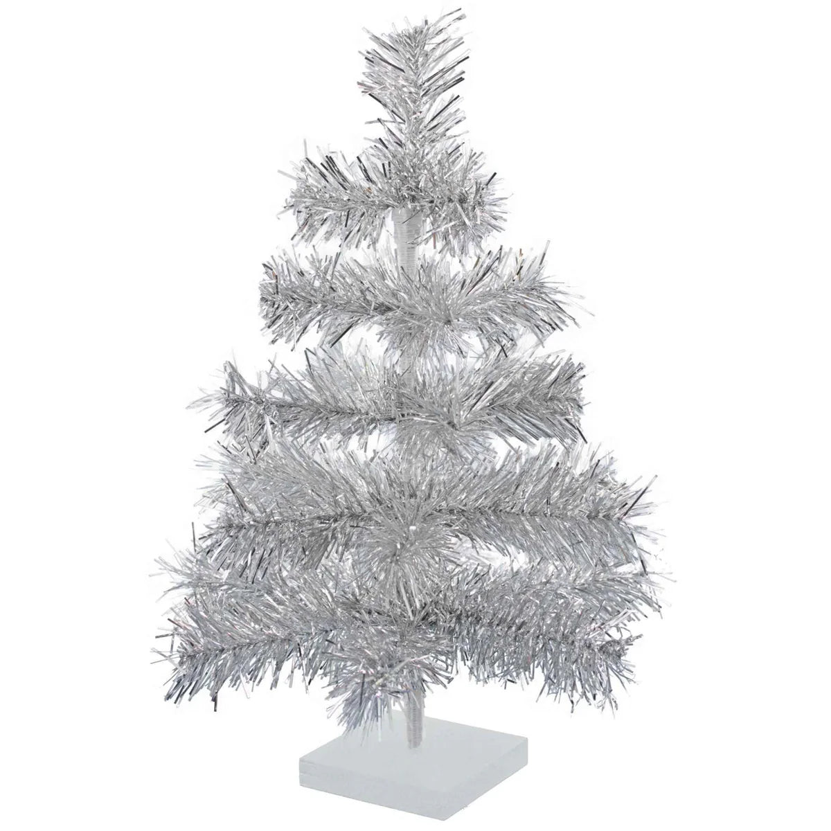 SILVER TINSEL CHRISTMAS TREE
