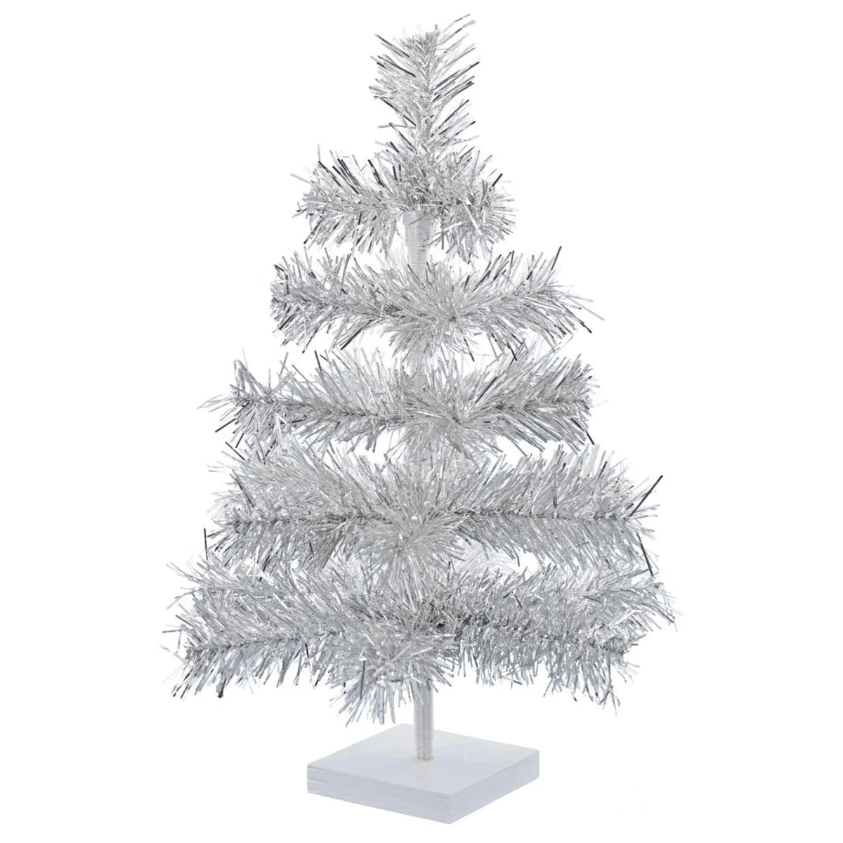 SILVER TINSEL CHRISTMAS TREE