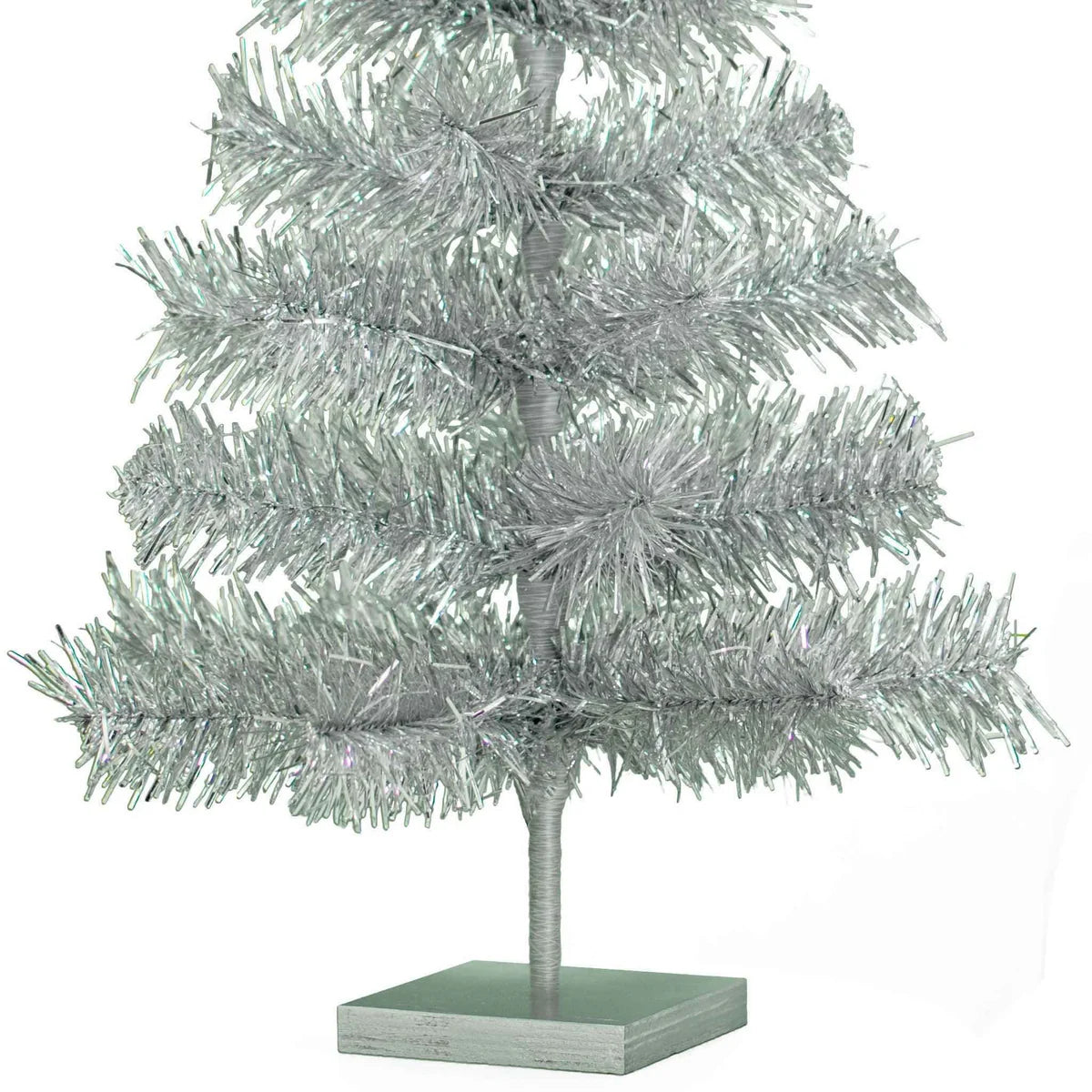 SILVER TINSEL CHRISTMAS TREE