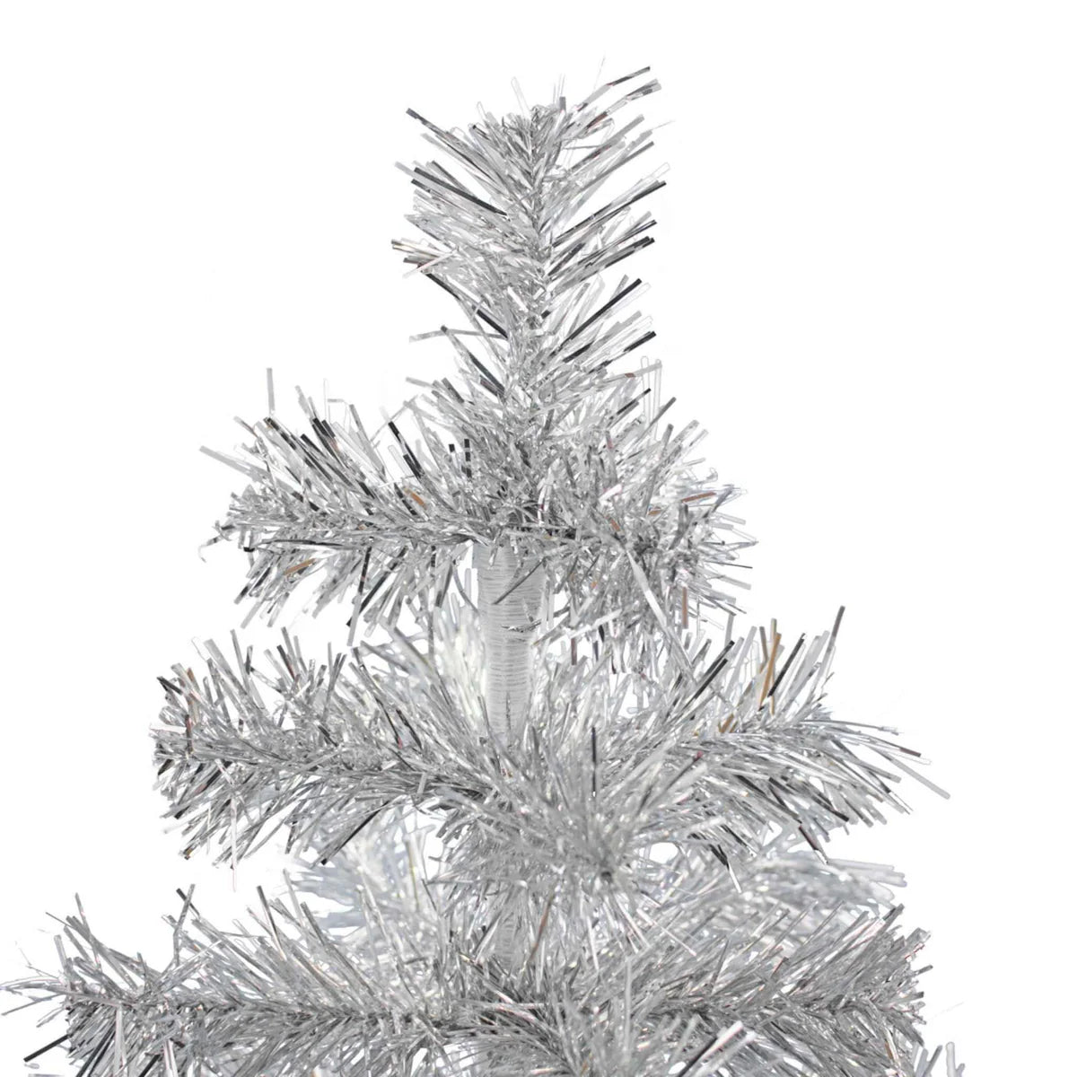 SILVER TINSEL CHRISTMAS TREE