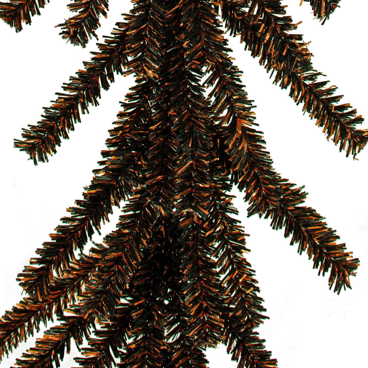 SPOOKY ORANGE & BLACK 1IN FIREWORK TINSEL HALLOWEEN GARLAND