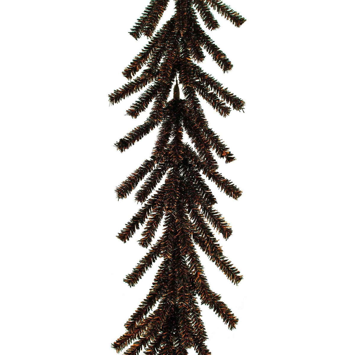 SPOOKY ORANGE & BLACK 1IN FIREWORK TINSEL HALLOWEEN GARLAND