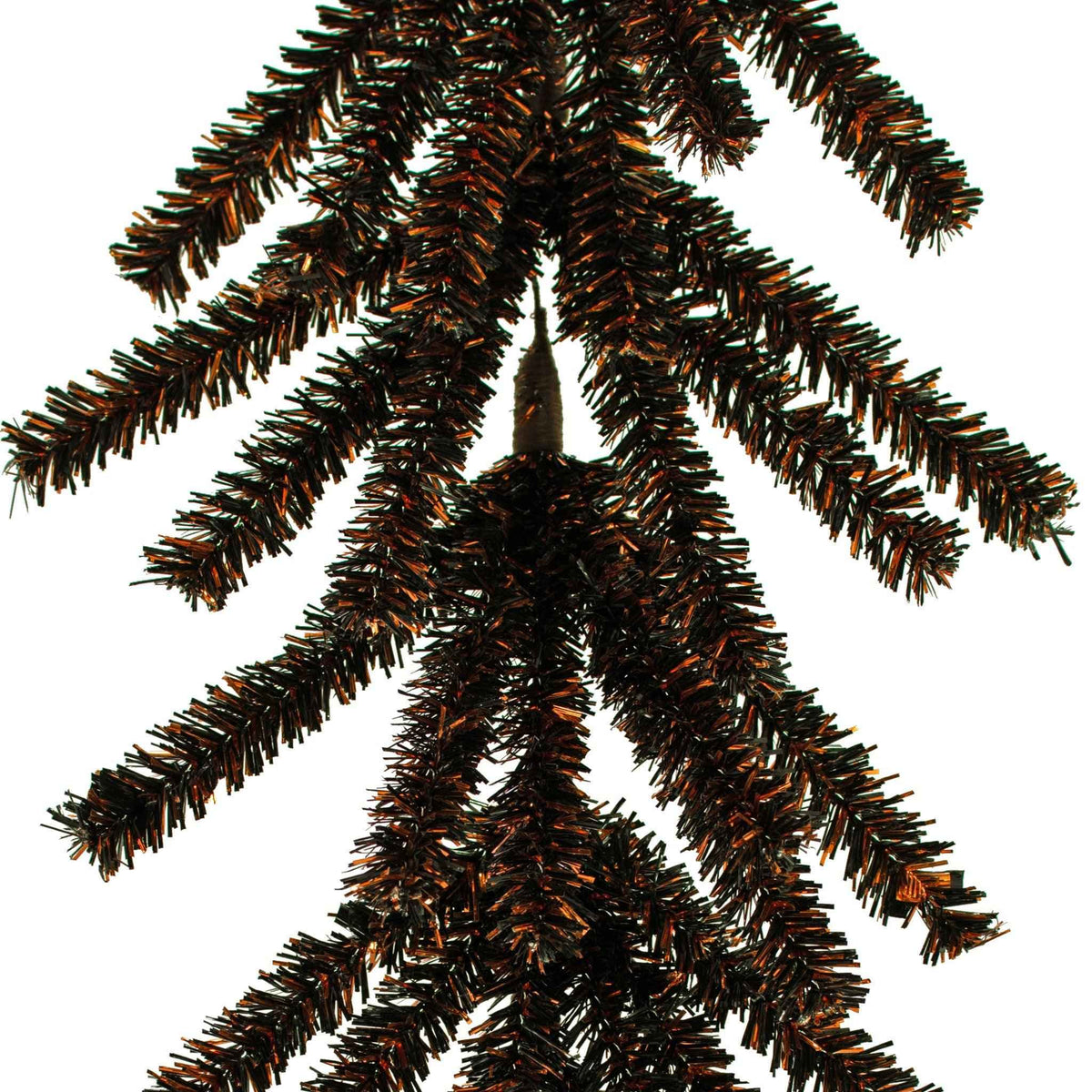 SPOOKY ORANGE & BLACK 1IN FIREWORK TINSEL HALLOWEEN GARLAND