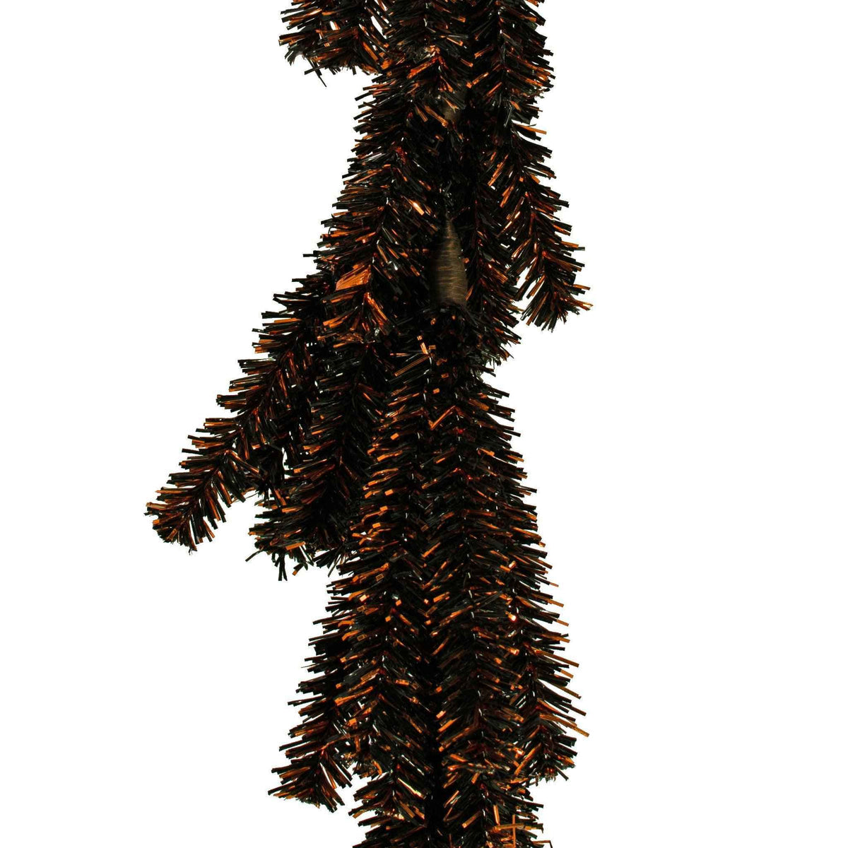 SPOOKY ORANGE & BLACK 1IN FIREWORK TINSEL HALLOWEEN GARLAND