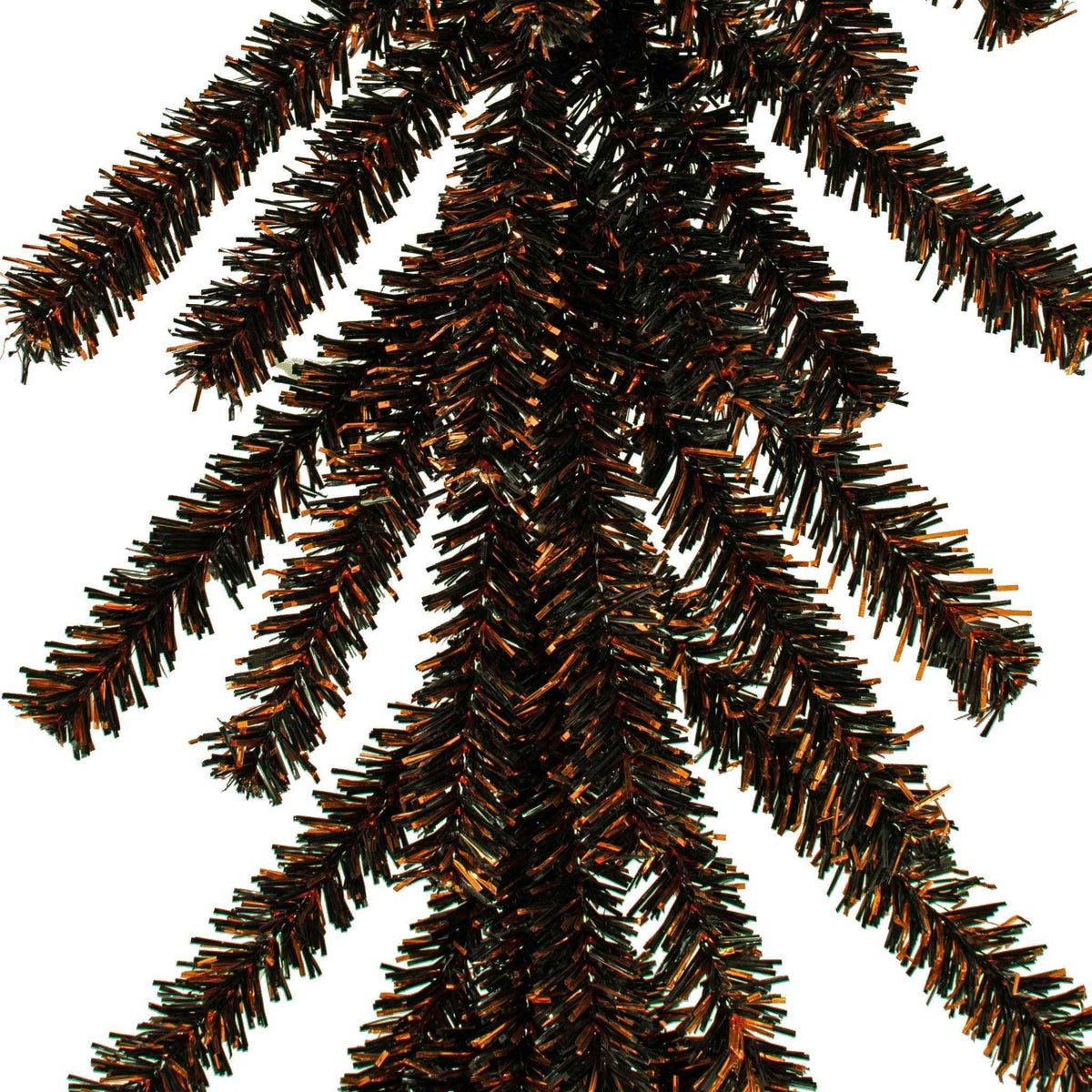 SPOOKY ORANGE & BLACK 1IN FIREWORK TINSEL HALLOWEEN GARLAND