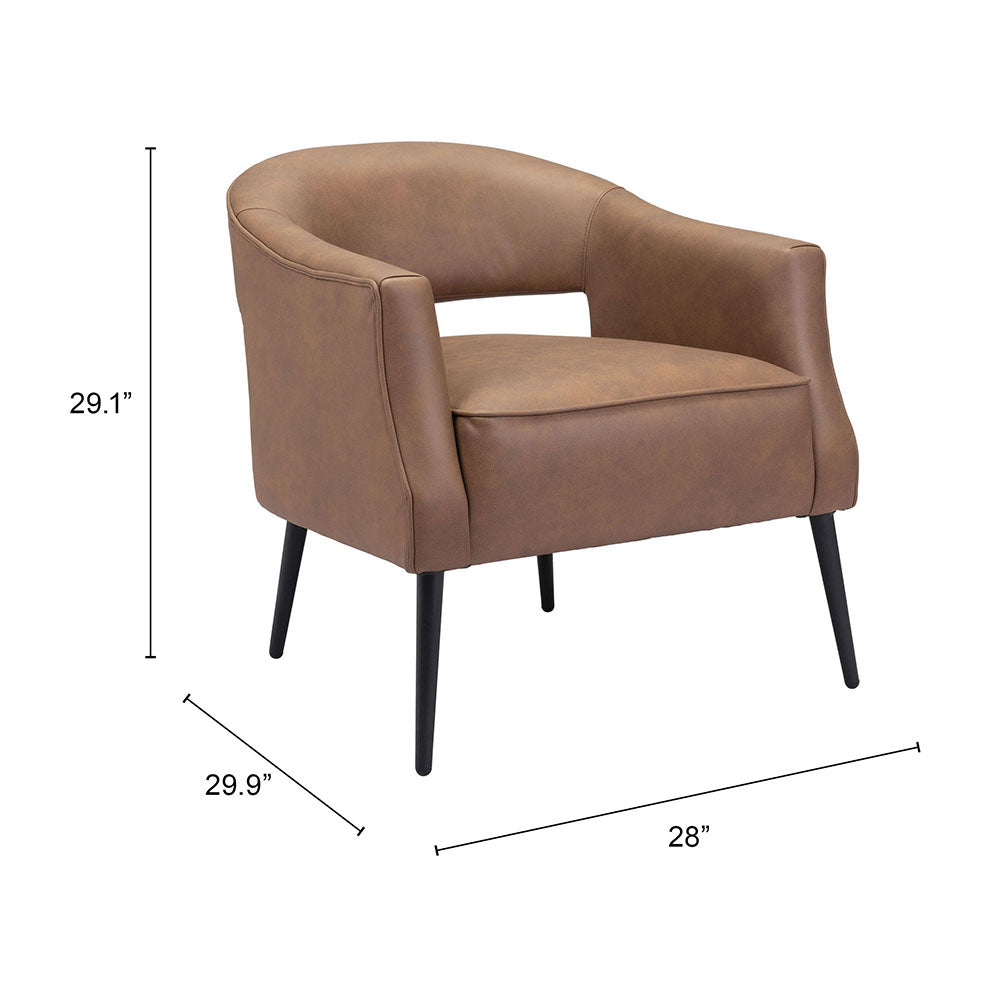 BERKELEY ACCENT CHAIR VINTAGE BROWN