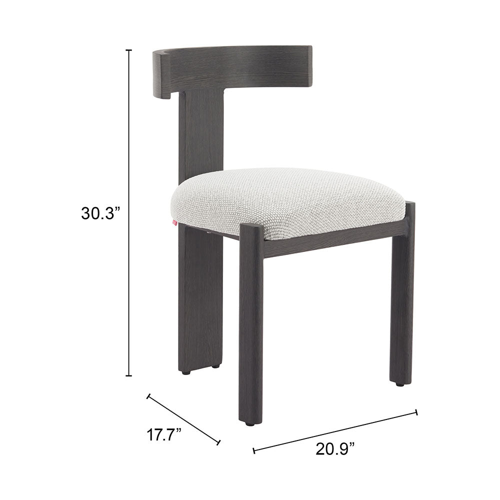 TIANA DINING CHAIR BLACK & BEIGE