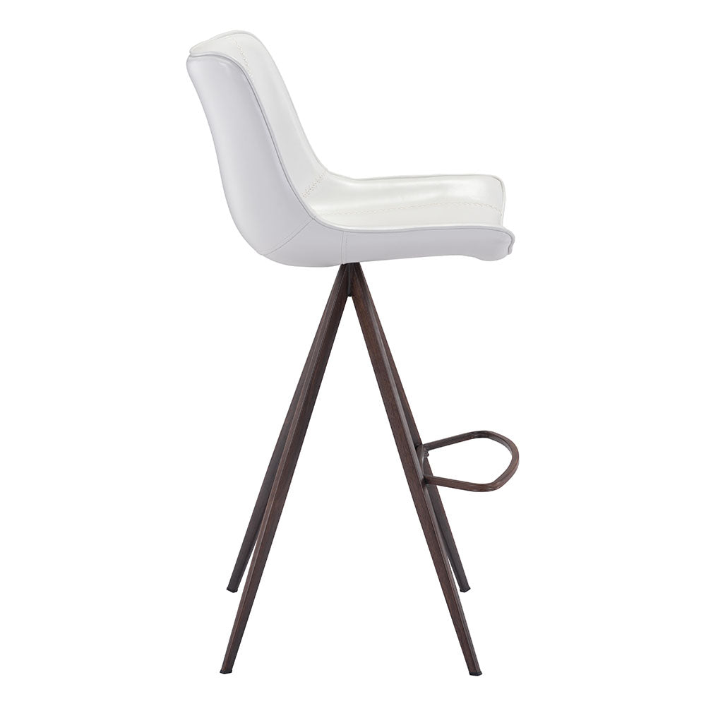 AKI BARSTOOL WHITE & WALNUT