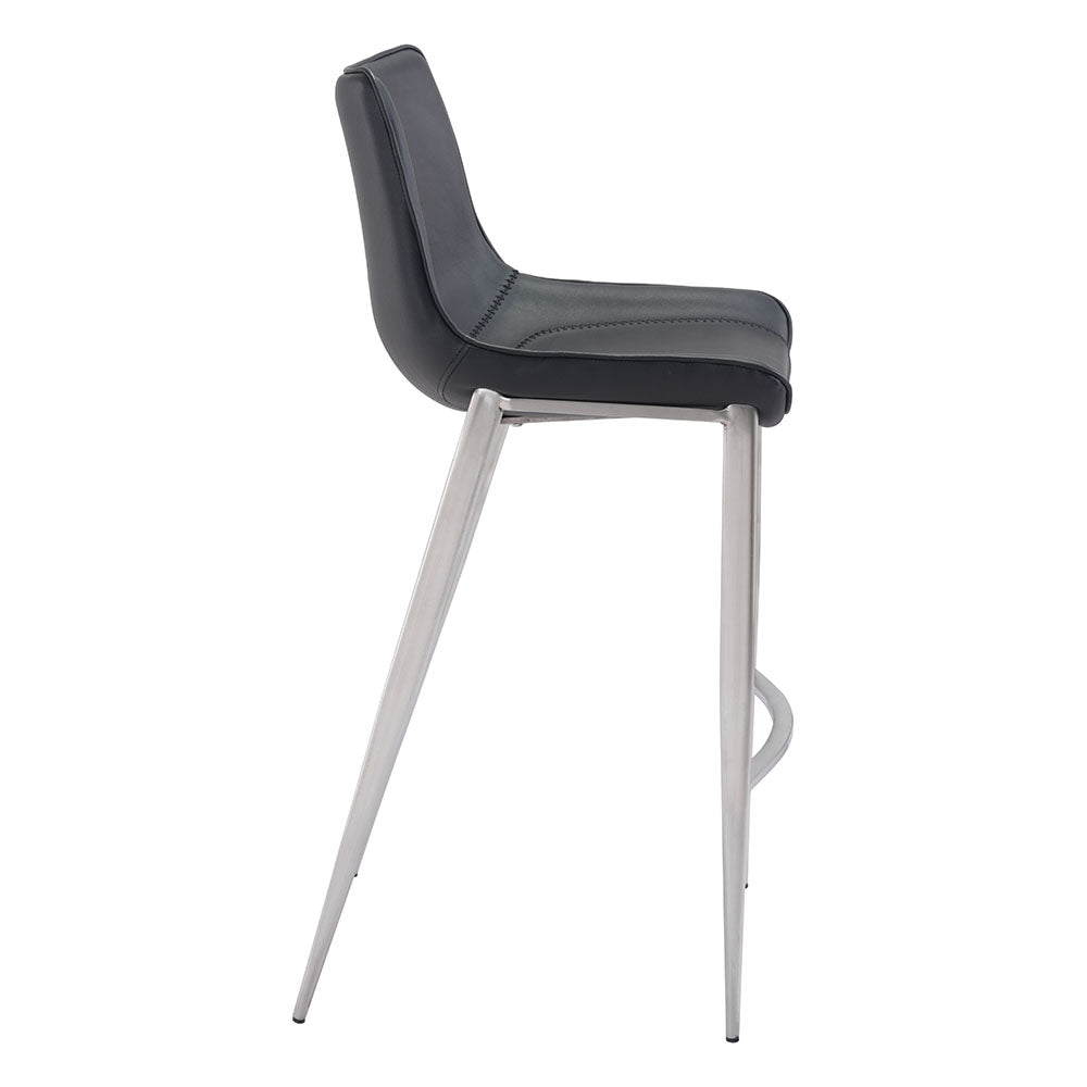 MAGNUS BARSTOOL BLACK & SILVER