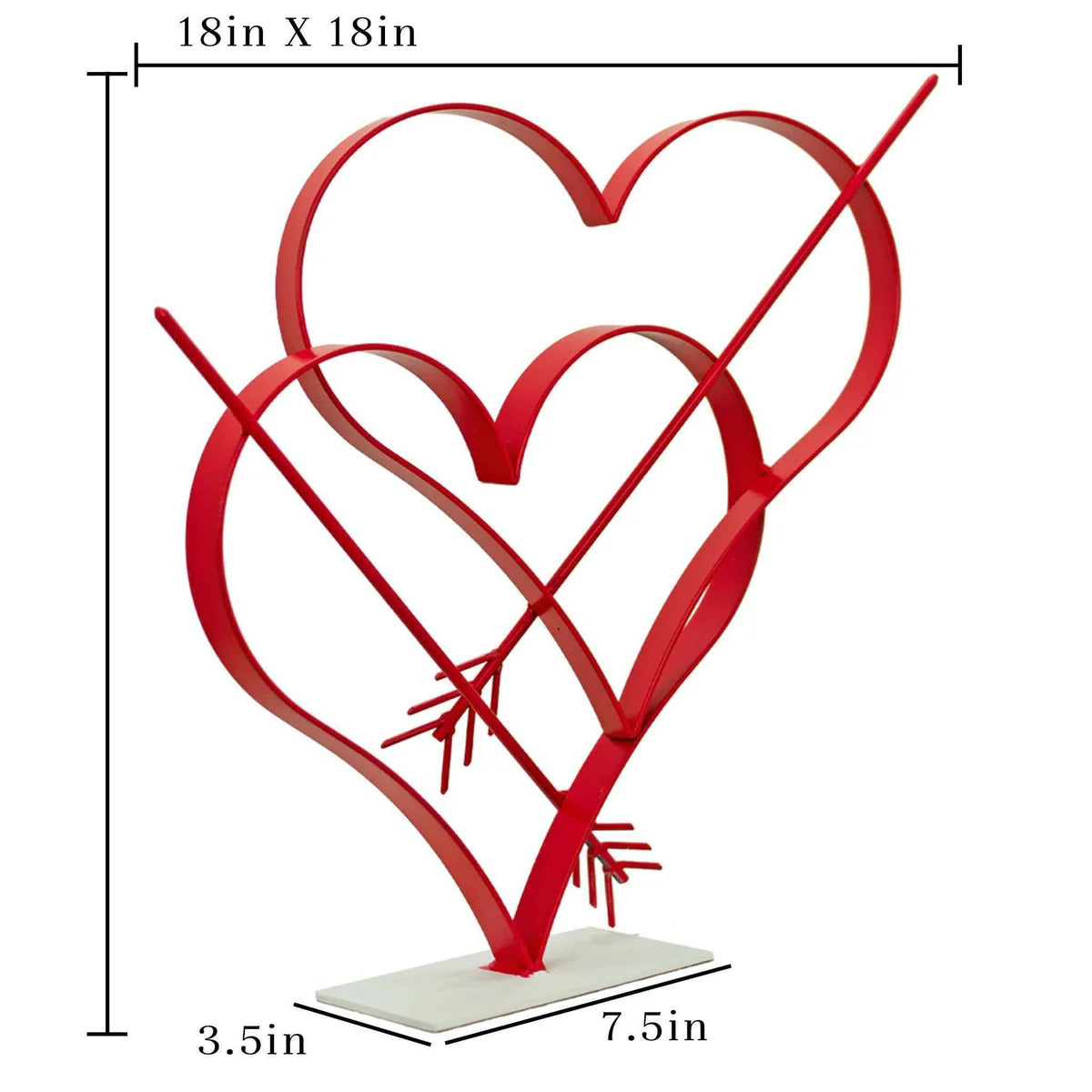VALENTINE'S DAY DOUBLE HEART WITH CUPID'S ARROW