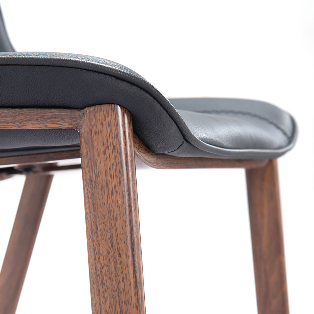 MAGNUS BARSTOOL BLACK & WALNUT