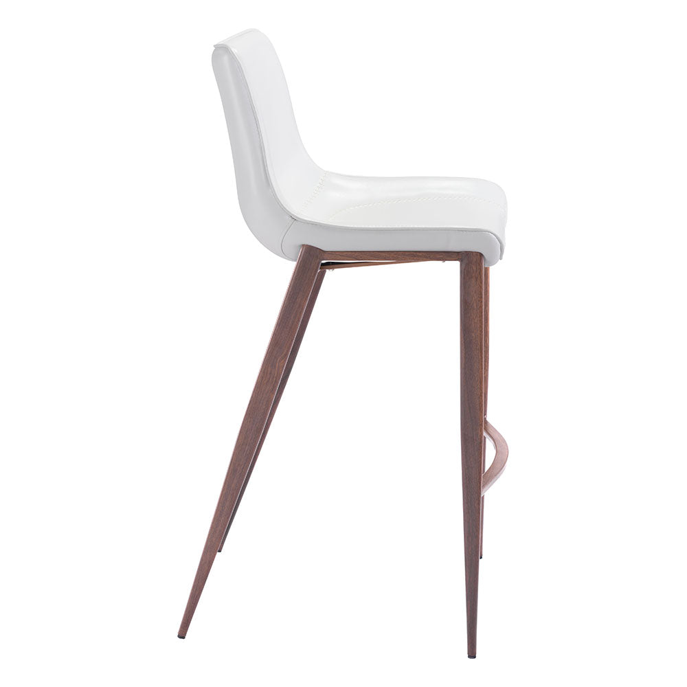 MAGNUS BARSTOOL WHITE & WALNUT