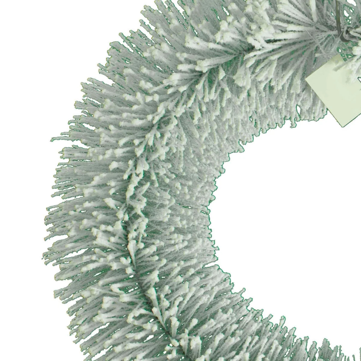 VINTAGE FLOCKED PINE NEEDLE WREATH - 20IN
