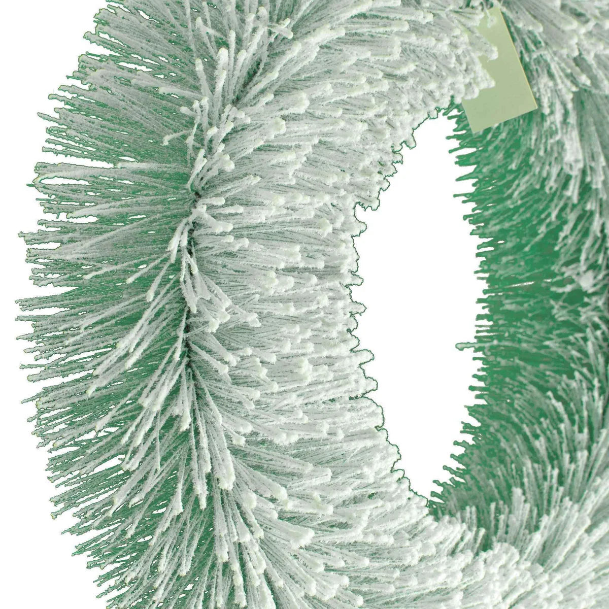 VINTAGE FLOCKED PINE NEEDLE WREATH - 20IN