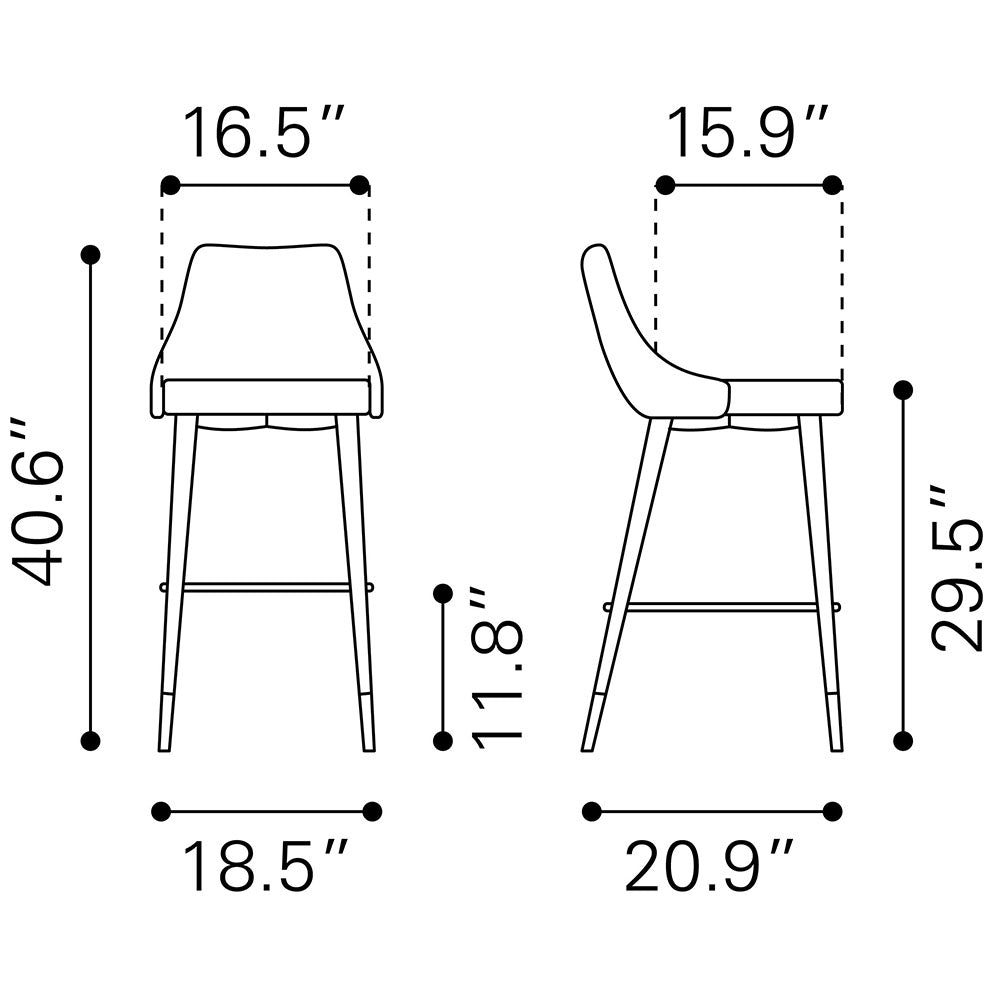 PICCOLO BARSTOOL GRAY