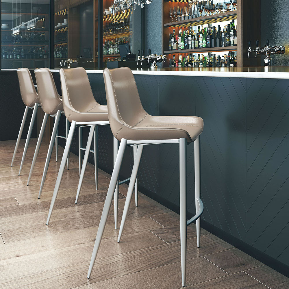 MAGNUS BARSTOOL BROWN & SILVER