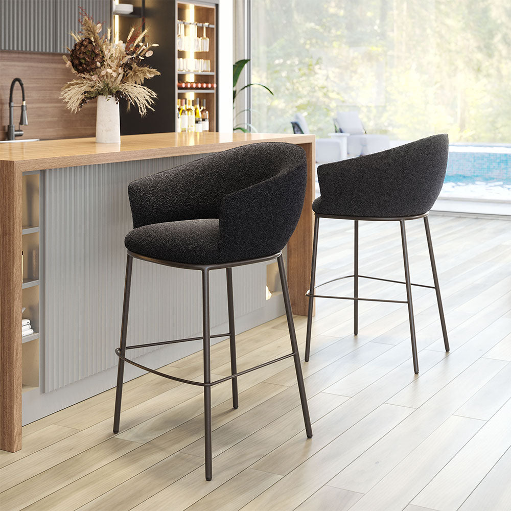 ESSEN BARSTOOL BLACK & BRONZE