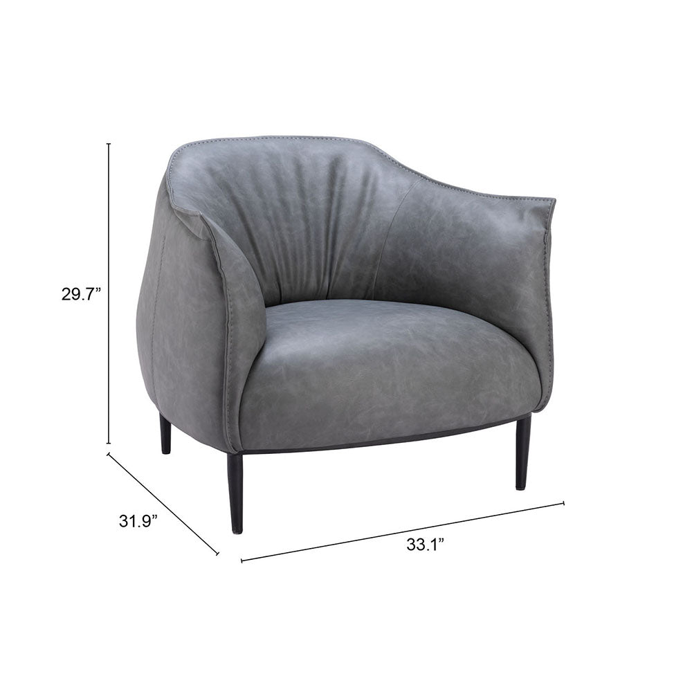 JULIAN ACCENT CHAIR GRAY