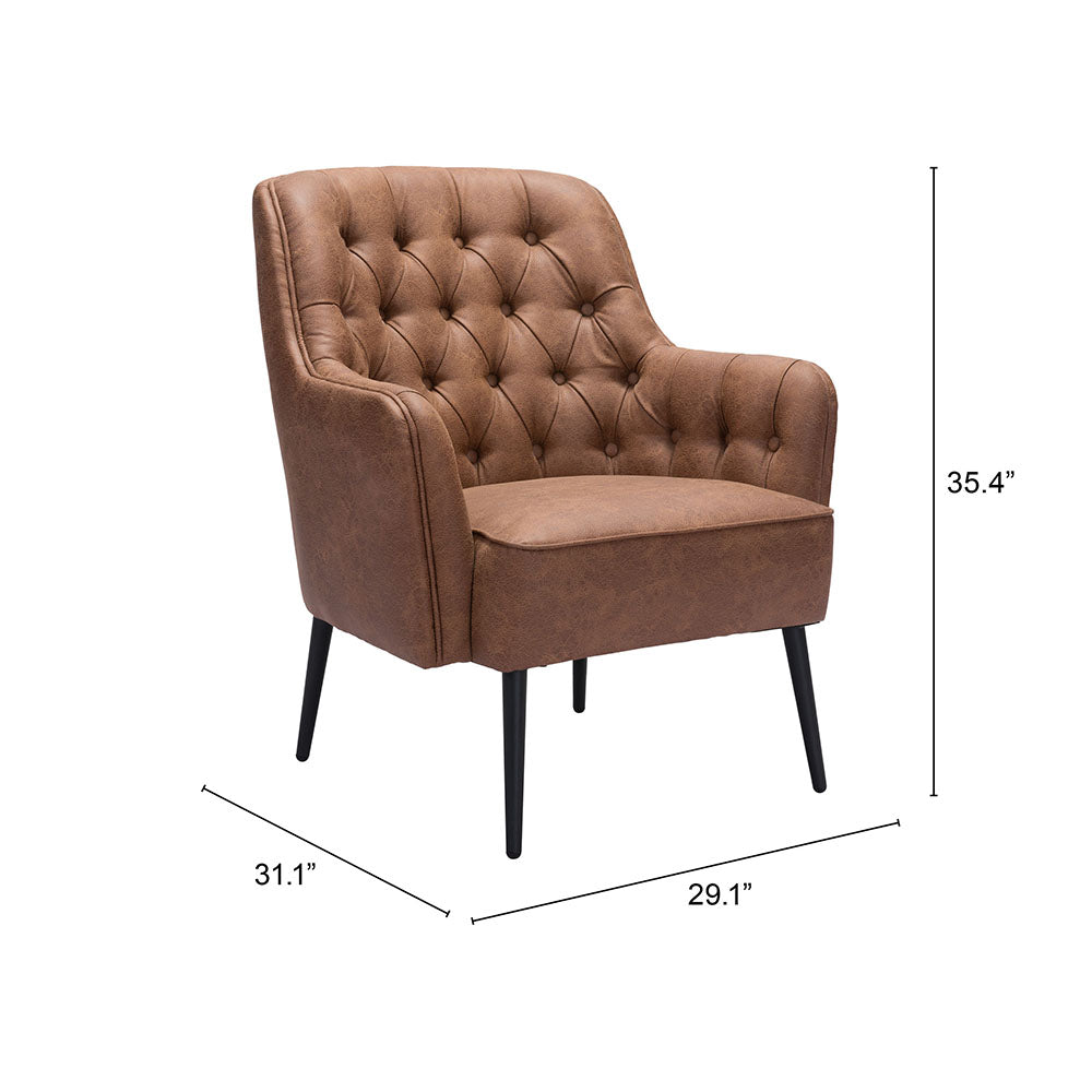 TASMANIA ACCENT CHAIR VINTAGE BROWN